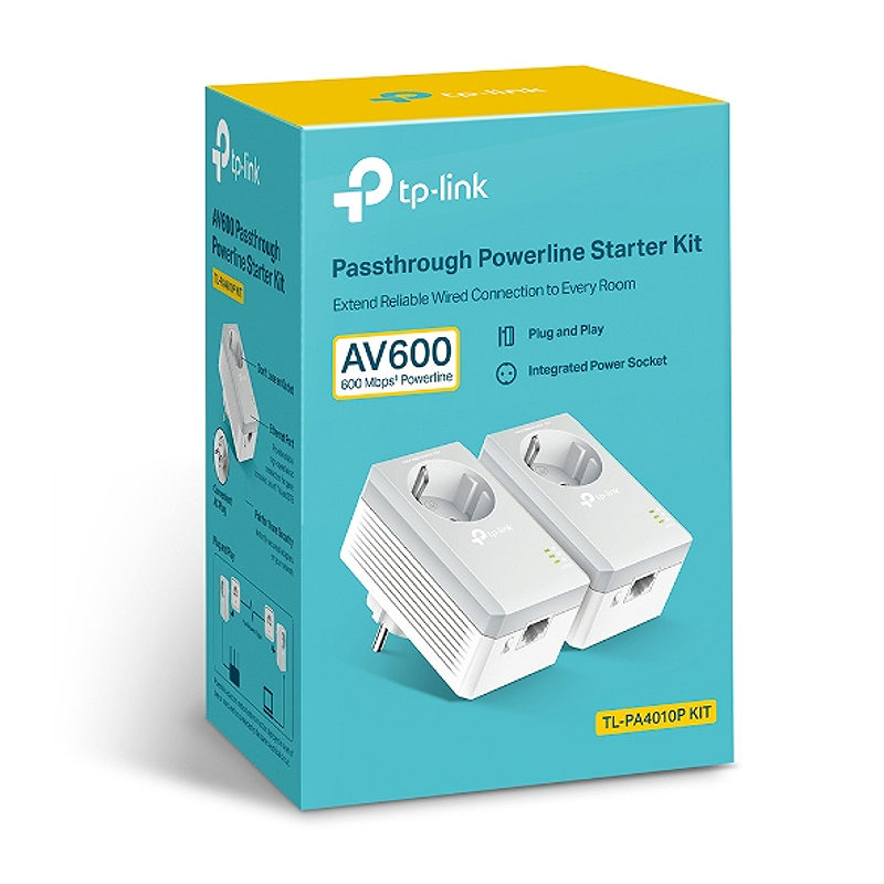 TP-Link TL-PA4010P KIT V5 PowerLine network adapter - Billede 3